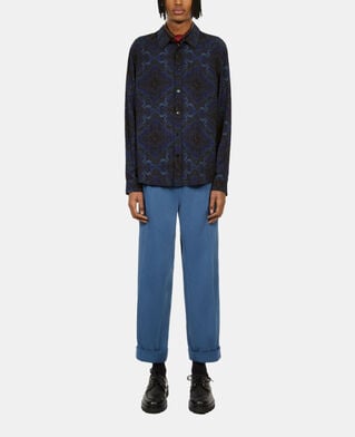 The Kooples HOMME BLUE chemise imprimée bleu