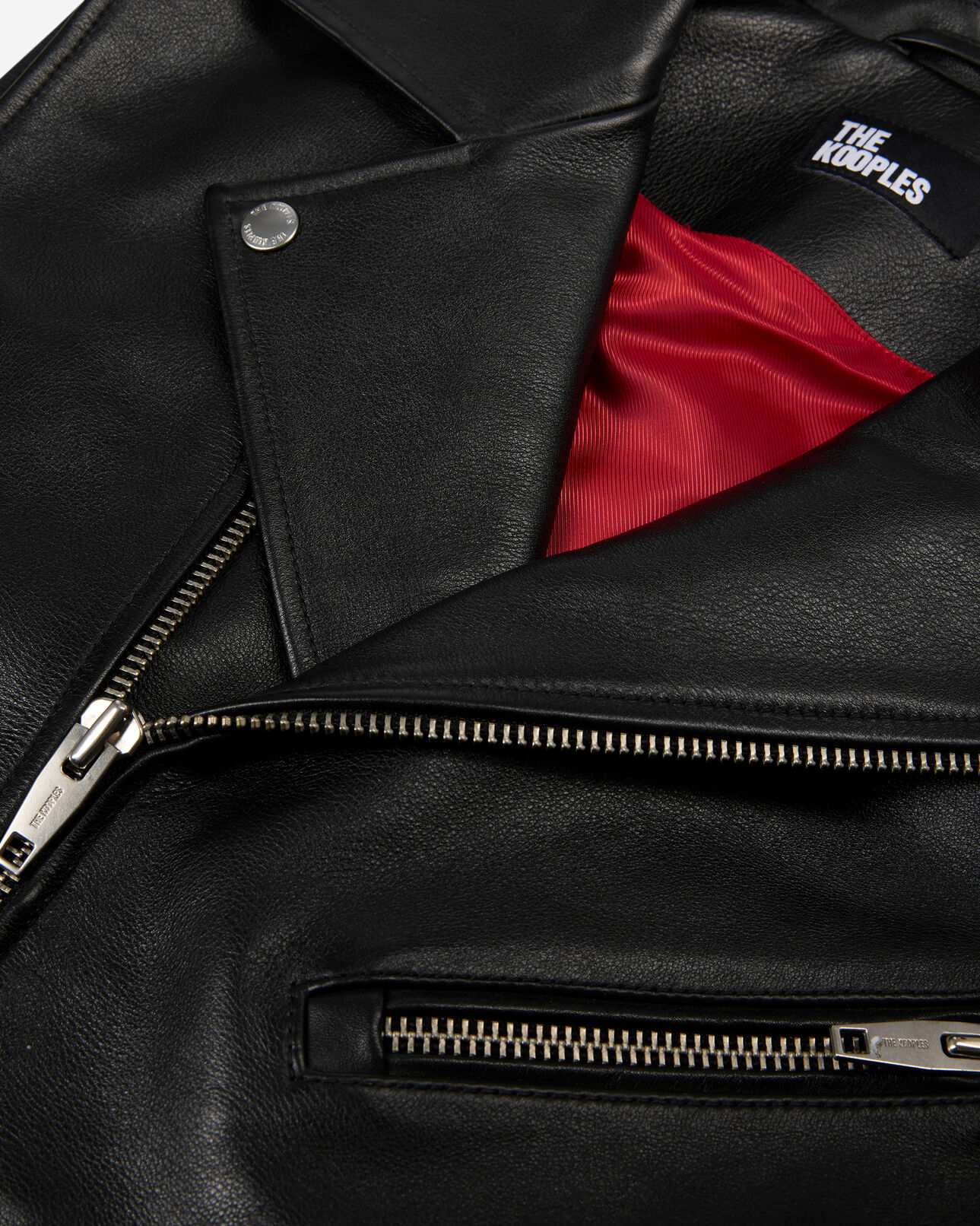The Kooples HOMME BLACK blouson sans manches en cuir noir