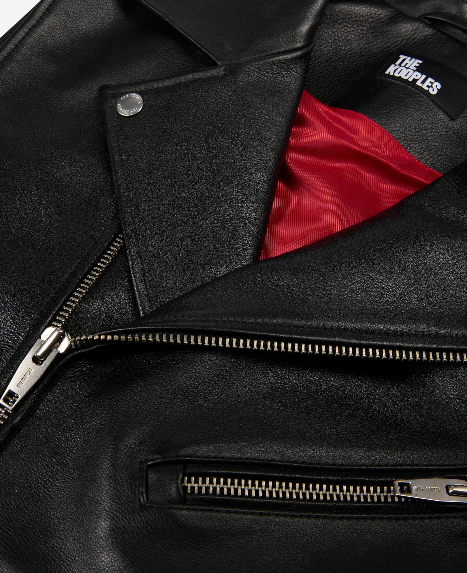 The Kooples HOMME BLACK blouson sans manches en cuir noir