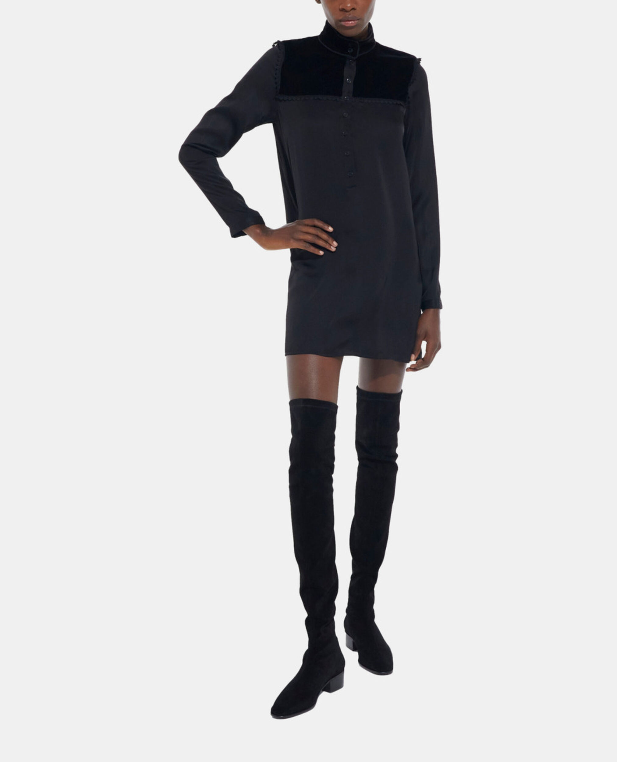 Short black dress, BLACK, hi-res image number null
