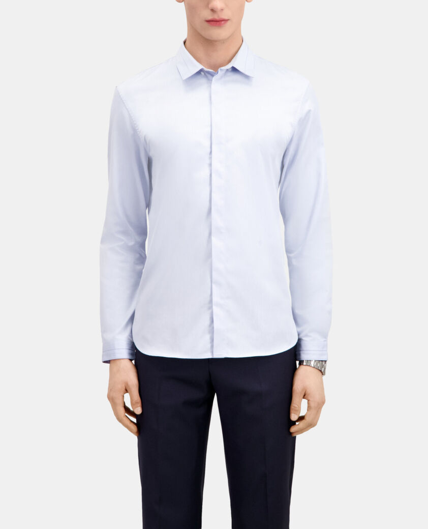 The Kooples HOMME LIGHT BLUE chemise en smart twill bleu ciel