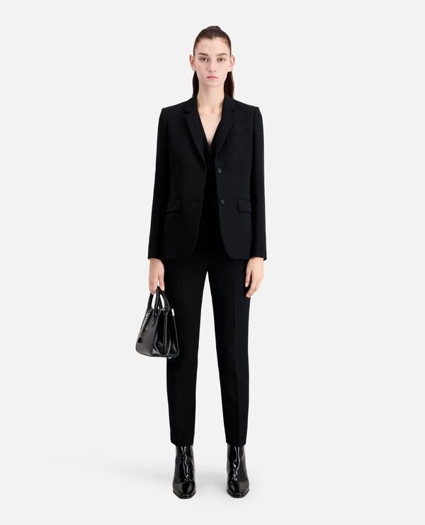 veste de costume en crêpe noire