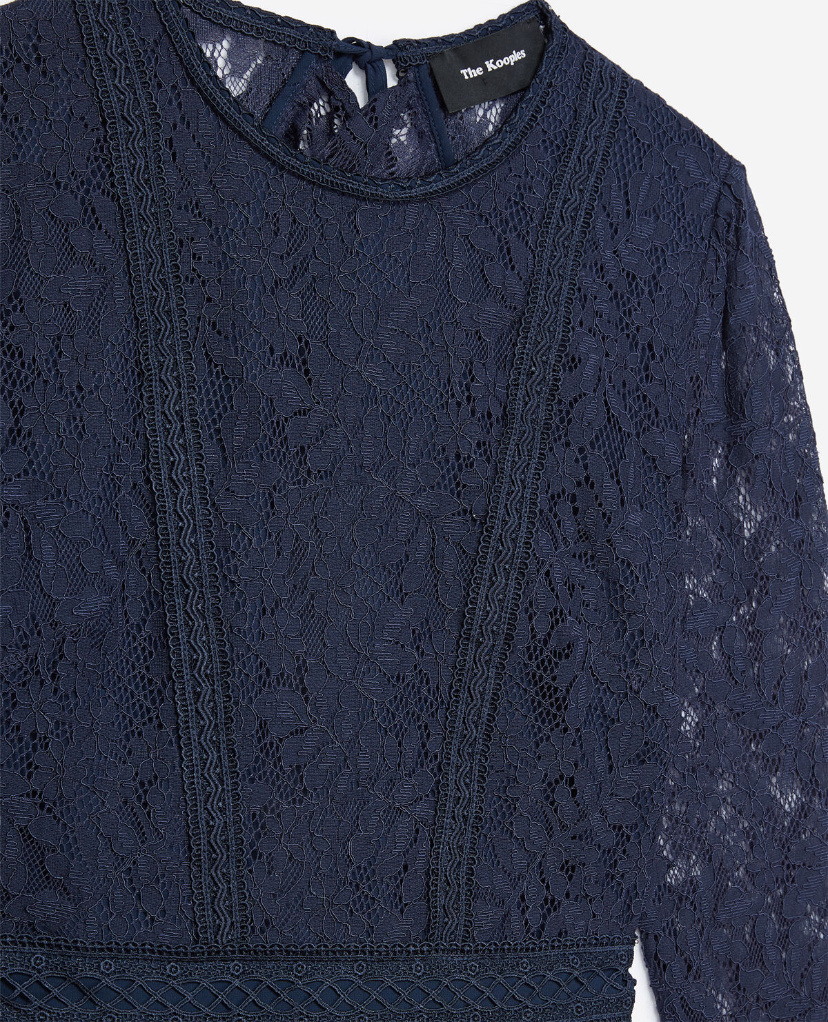 Robe marine dentelle dos ouvert
