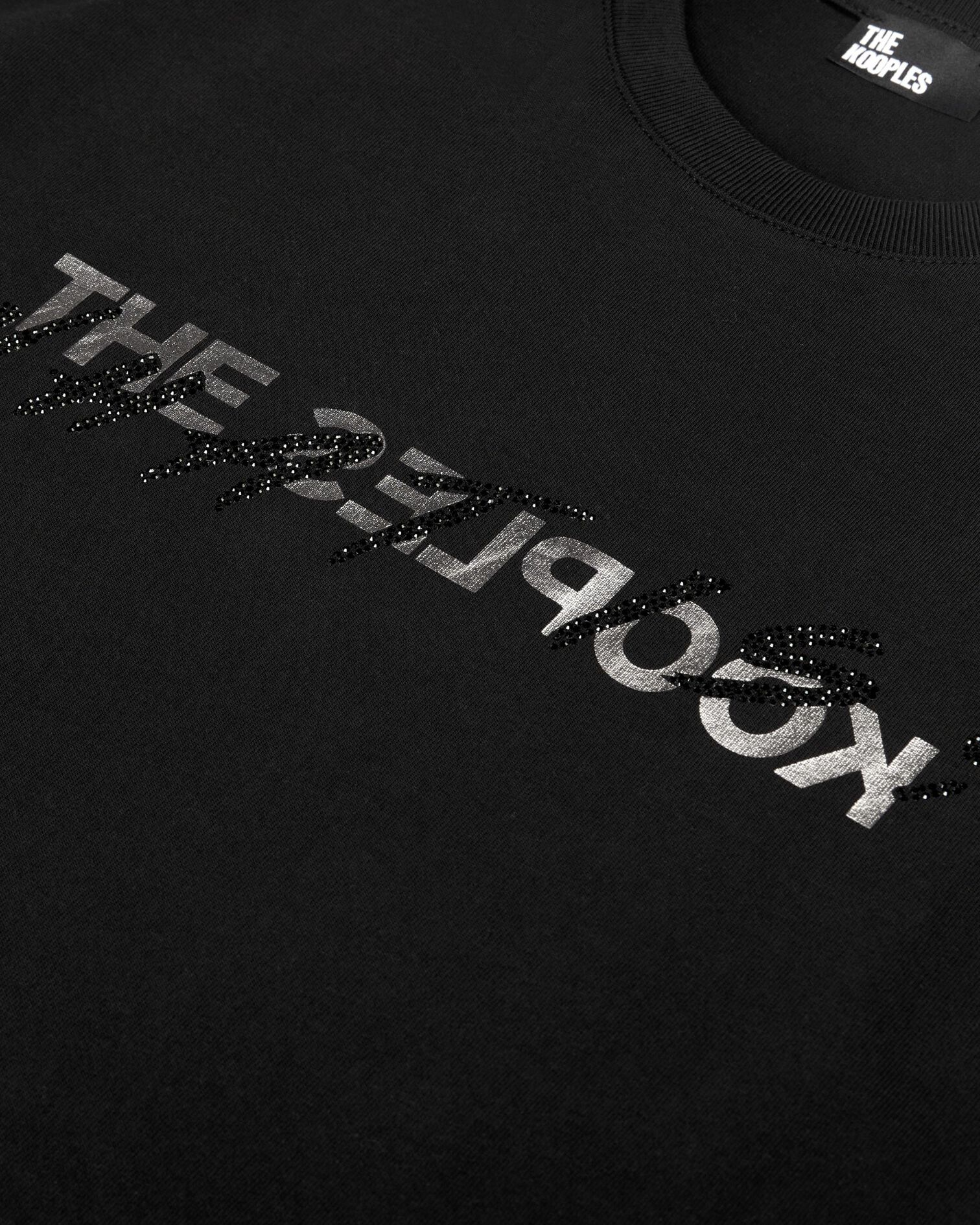 Women's black What is rhinestone t-shirt, BLACK, hi-res image number null