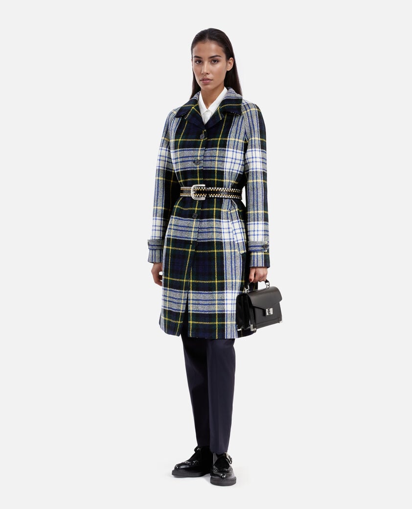 The Kooples DAMEN BLACK schwarzer ledergürtel mit nieten
