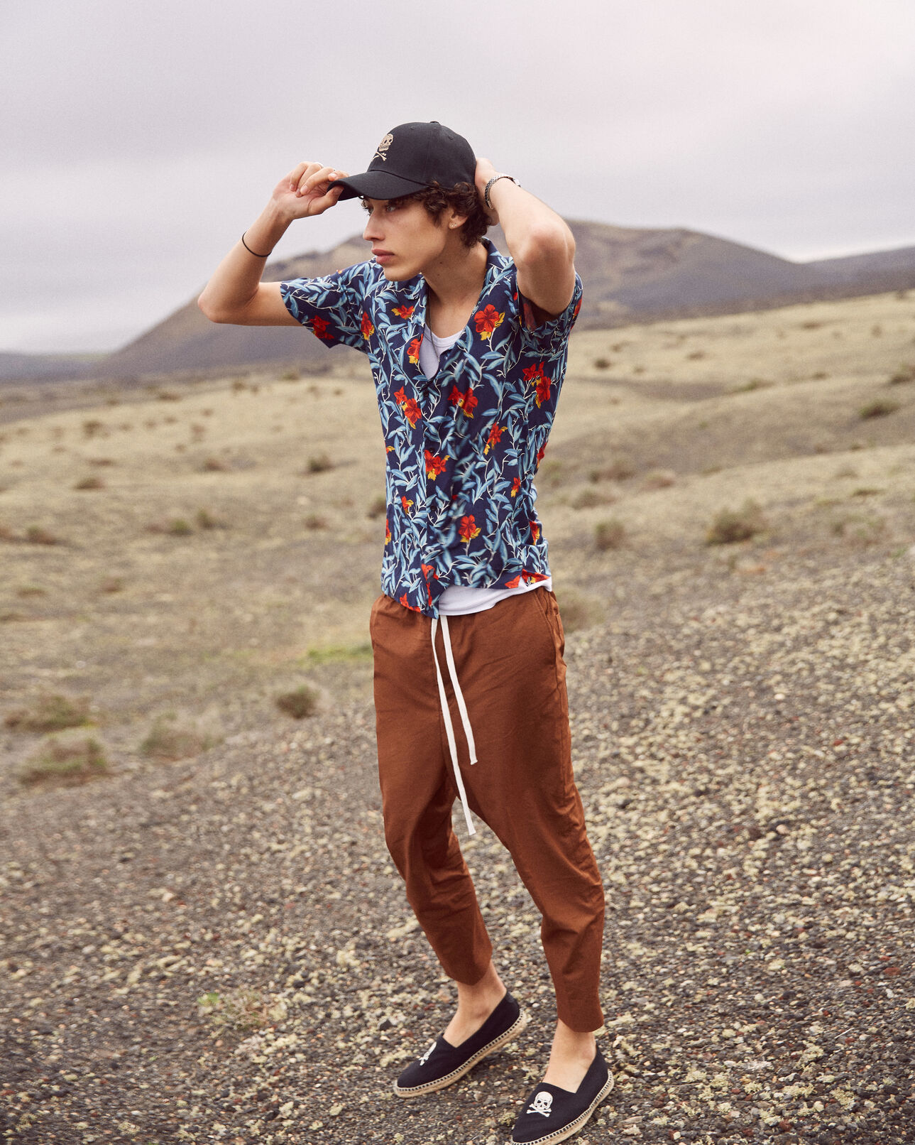 The Kooples HOMME BROWN pantalon chino coton et lyocell marron