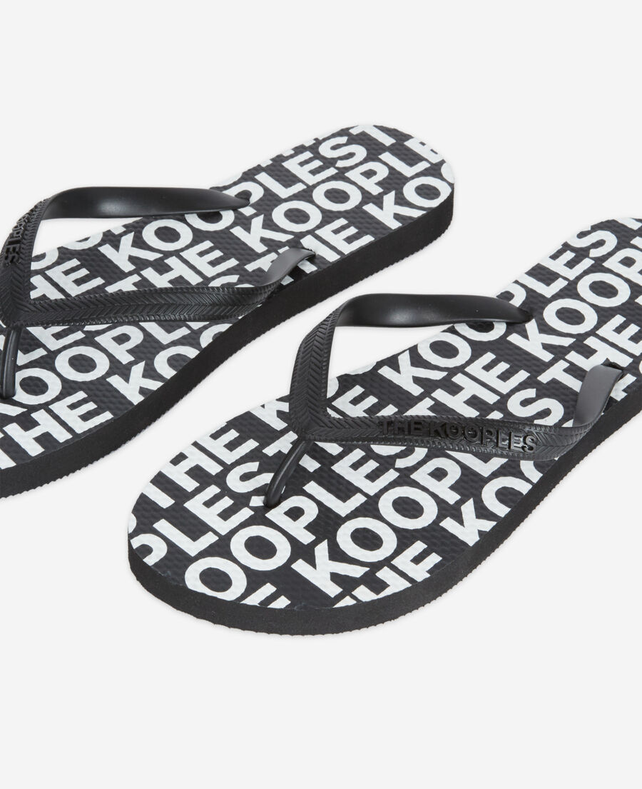 chanclas negras caucho estampado toda prenda