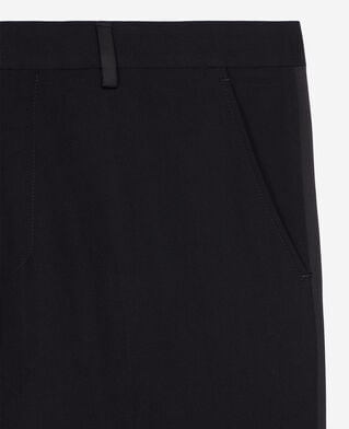 The Kooples HOMME BLACK pantalon de smoking avec détails en satin droit noir