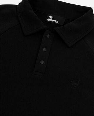 The Kooples HOMME BLACK WASHED sweatshirt col polo noir