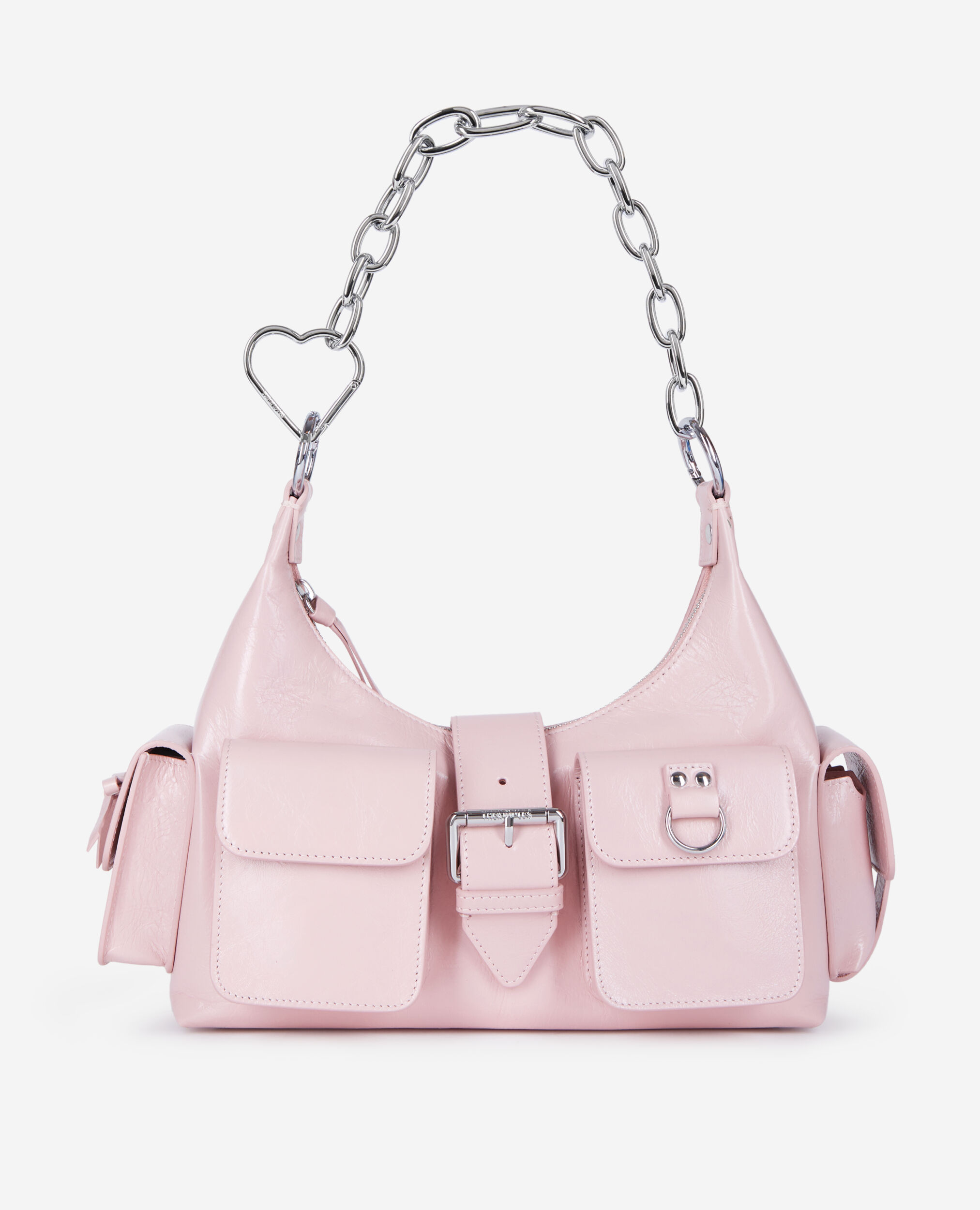 Pink vintage treatment leather Amelia chain bag