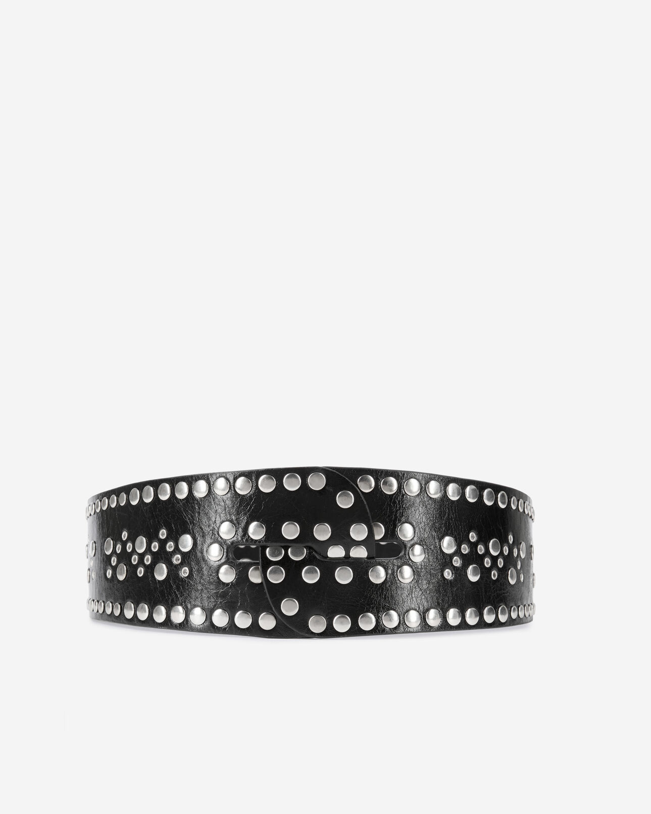The Kooples MUJER BLACK cinturón grande tachuelas piel negro
