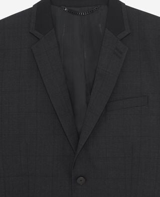 The Kooples HERREN BLACK schwarze karierte anzugjacke aus wolle