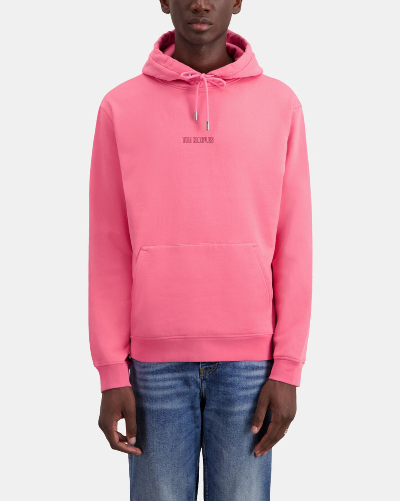 The Kooples MEN OLD PINK men's pink hoodie with logo