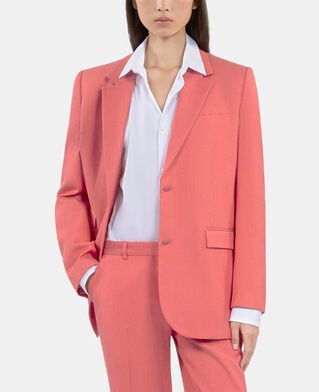 The Kooples WOMEN RETRO PINK fuchsia suit jacket