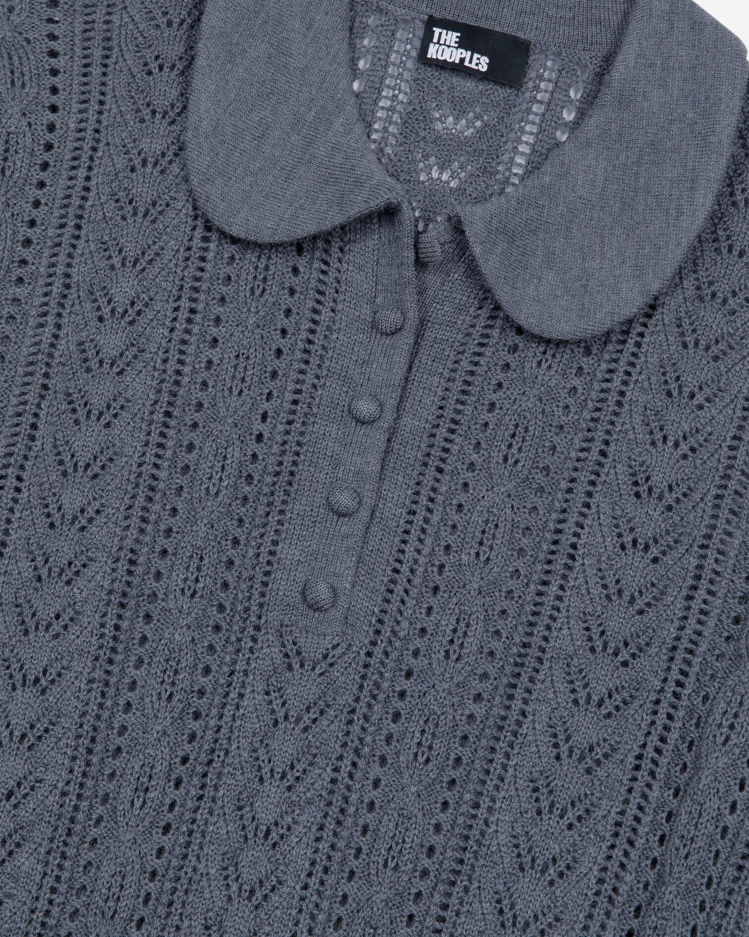 Pull manches courtes en laine mérinos gris, ANTHRACITE, hi-res image number null