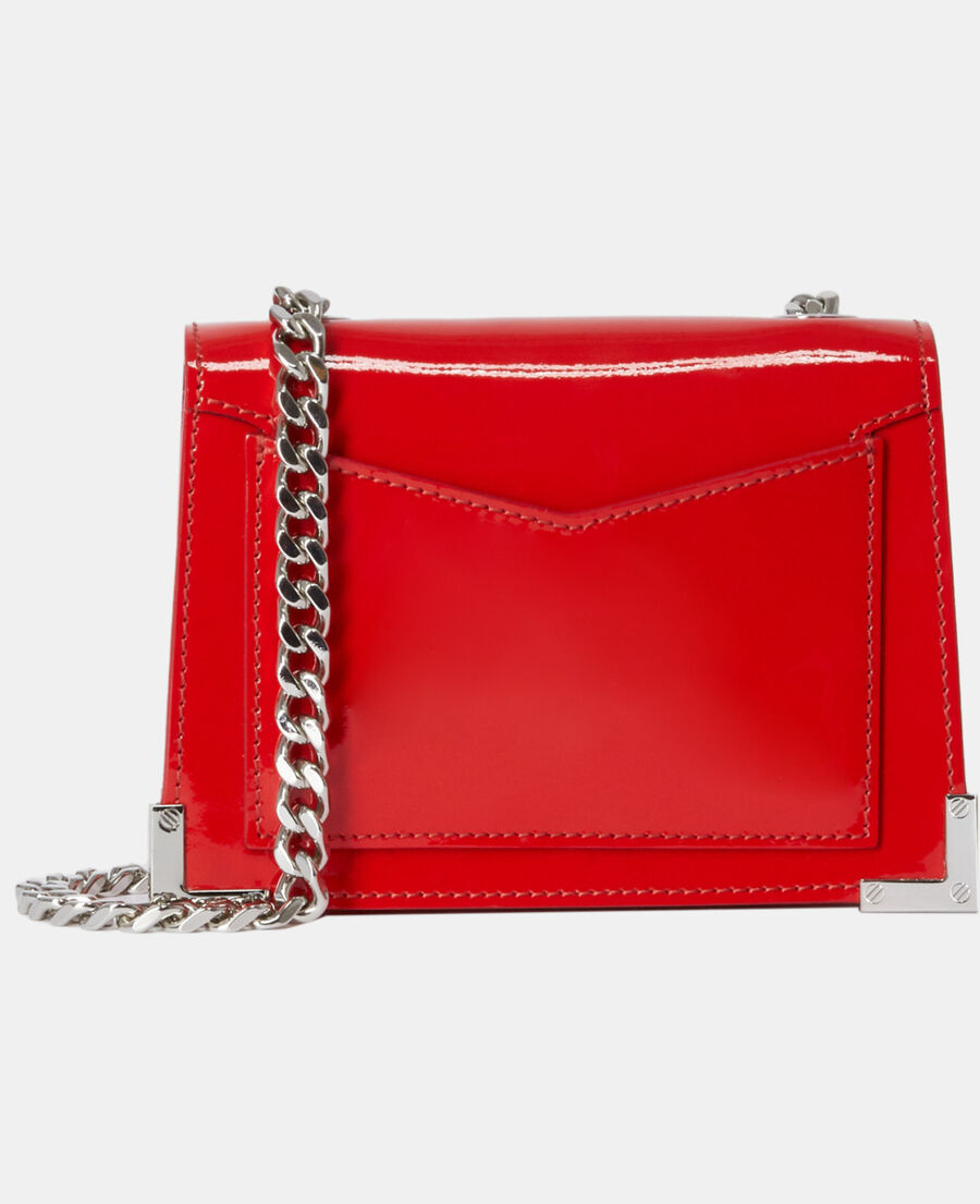 nano emily bag in red leather