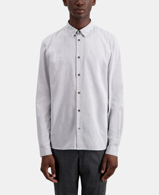 The Kooples H BLACK WHITE cotton shirt with black and white micro checks