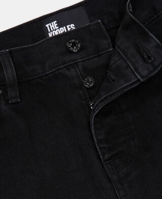 The Kooples HERREN BLACK WASHED schwarze jeans mit geradem bein