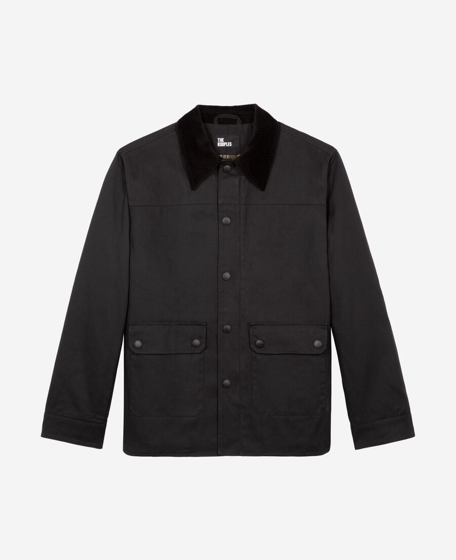 The Kooples HERREN DARK NAVY marine baumwolljacke