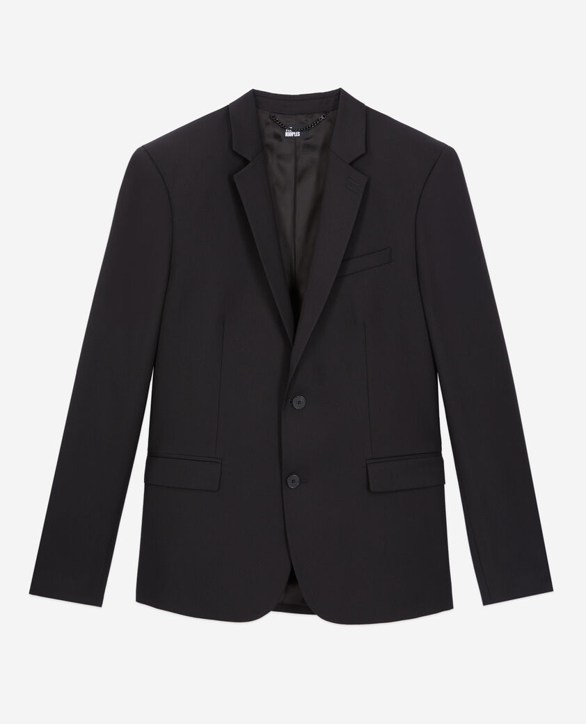 The Kooples HOMME BLACK veste de costume noire en laine