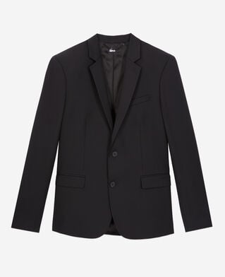 The Kooples HOMME BLACK veste de costume noire en laine