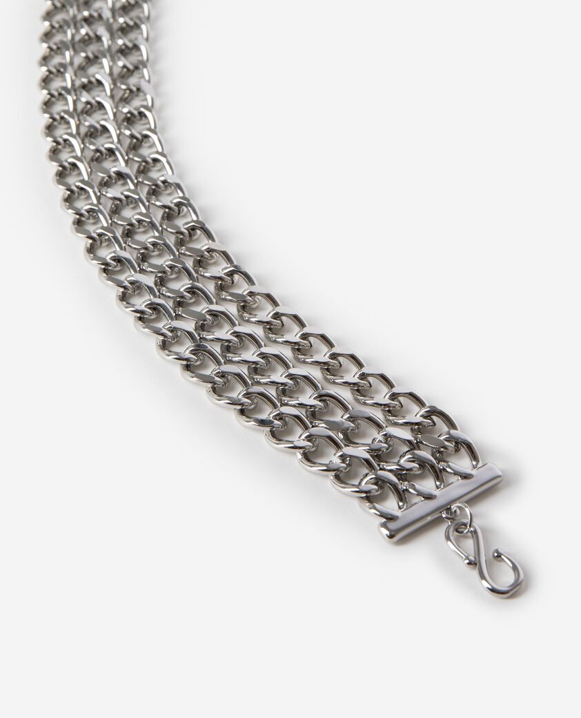 The Kooples WOMEN BLACK SILVER silver chain necklace
