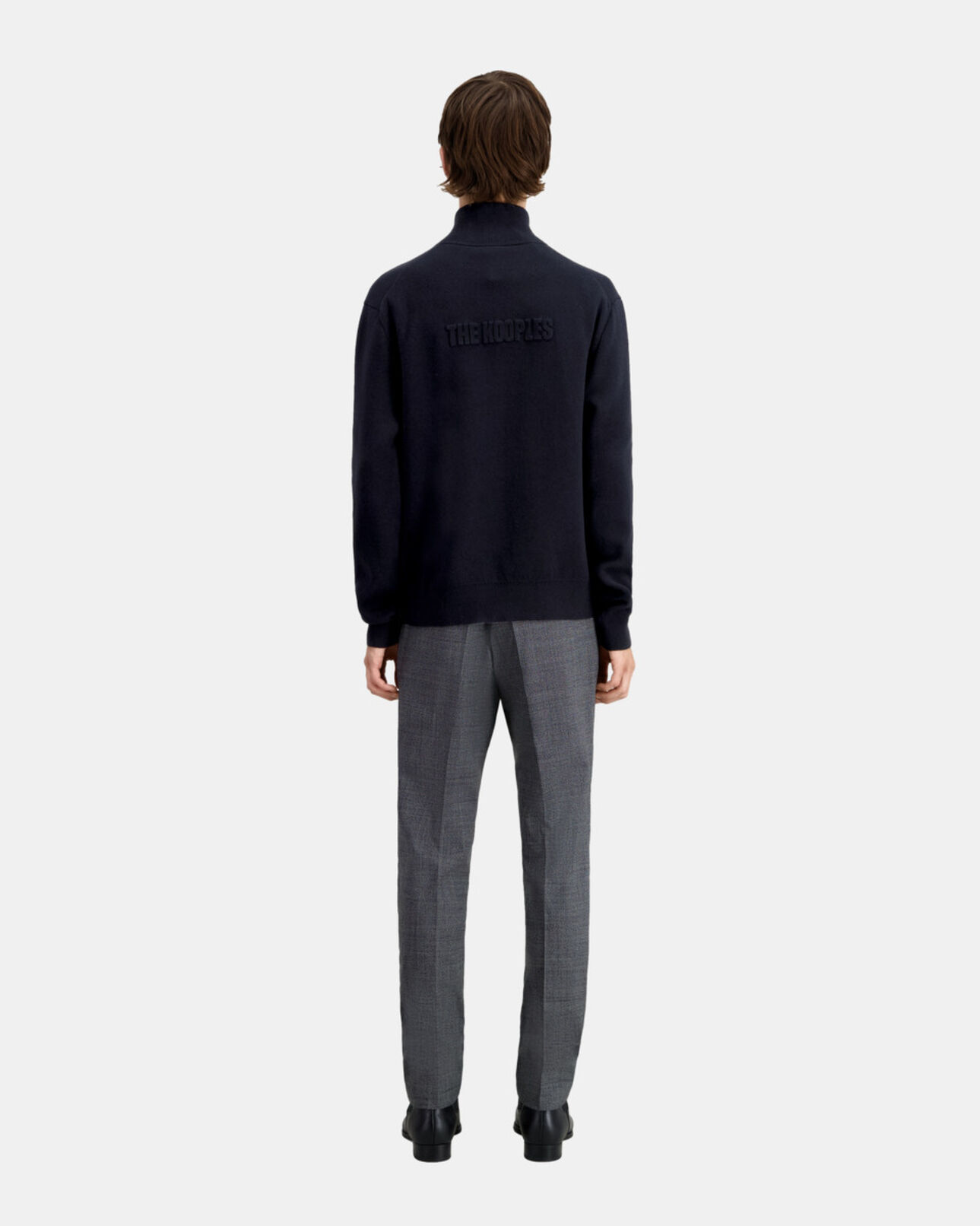 The Kooples HOMME BLACK pull noir avec logo debossé