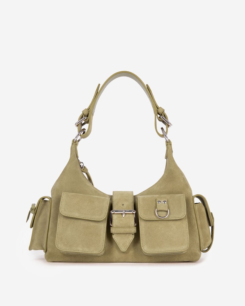 The Kooples DAMEN CAMEL amelia-tasche aus kamelfarbenem wildleder