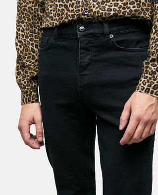 The Kooples H BLACK WASHED black slim-fit jeans