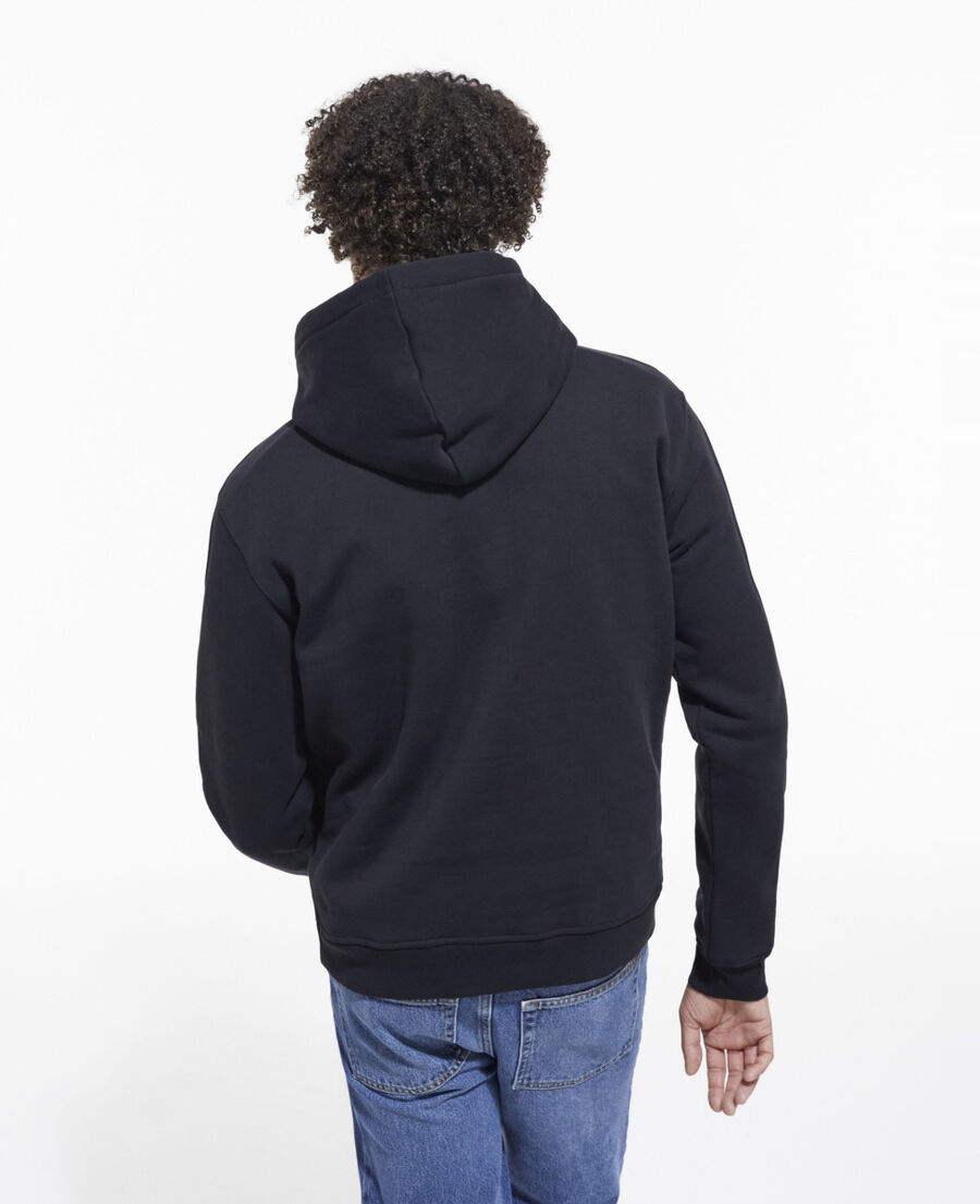 black sweatshirt with screen print