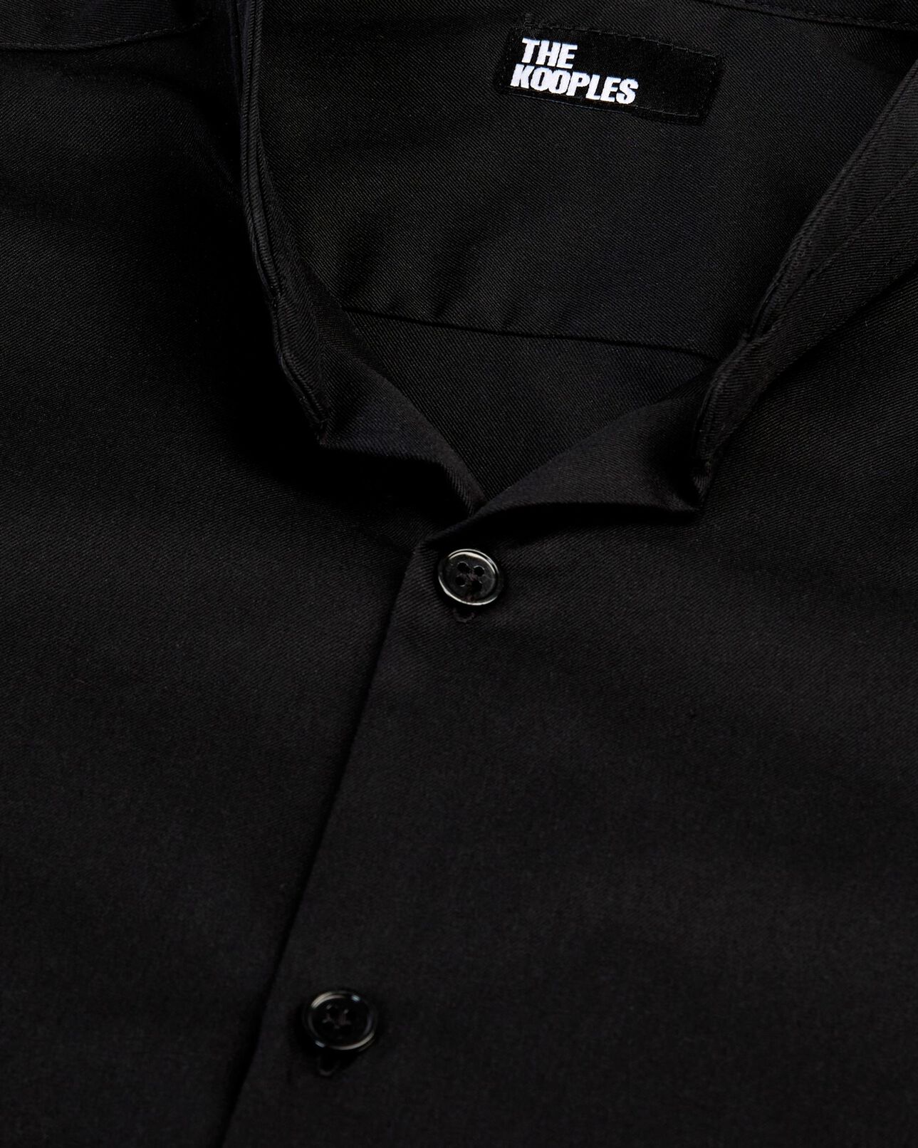 The Kooples HOMME BLACK chemise en smart twill noire