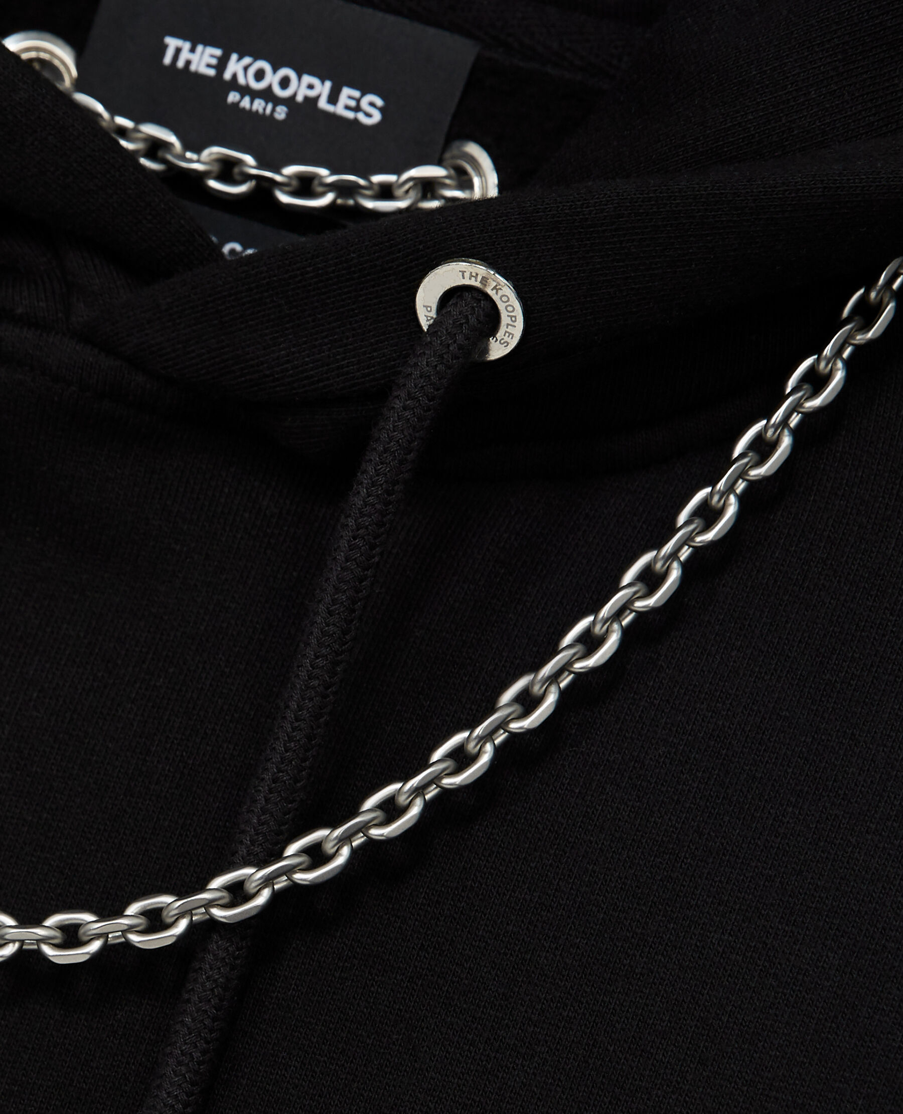 Black top chain hoodie