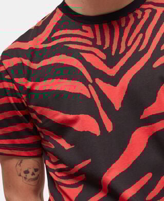 The Kooples H RED / BLACK men's red printed t-shirt