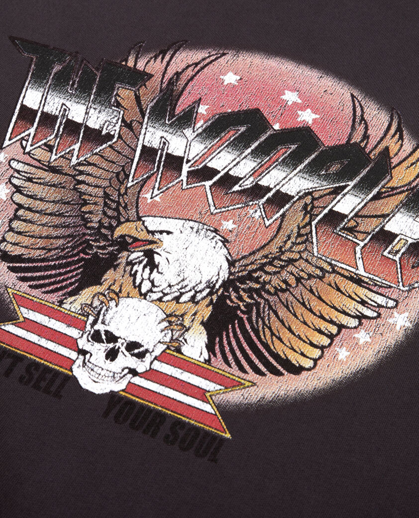 The Kooples HERREN CARBONE carbongraues sweatshirt mit siebdruck