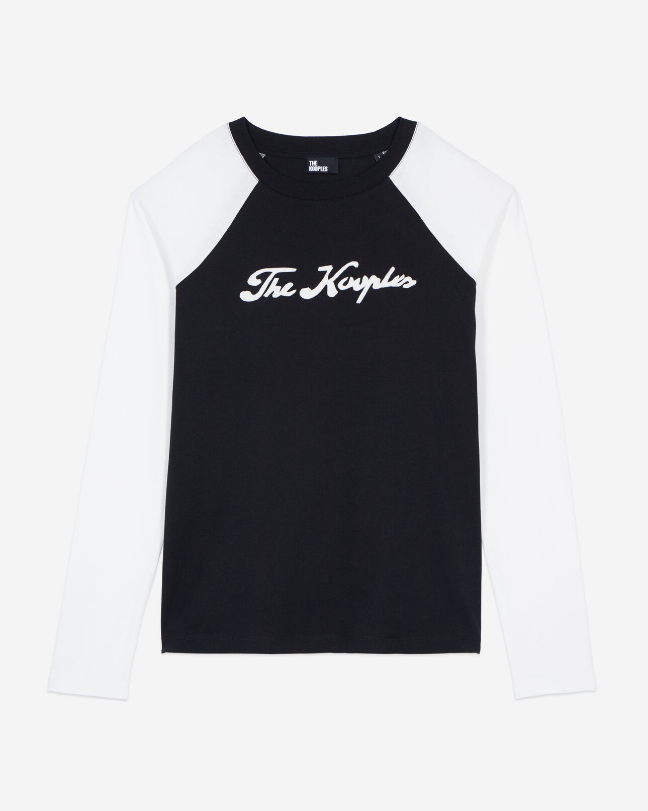 The Kooples FEMME BLACK t-shirt manches longues noir et blanc