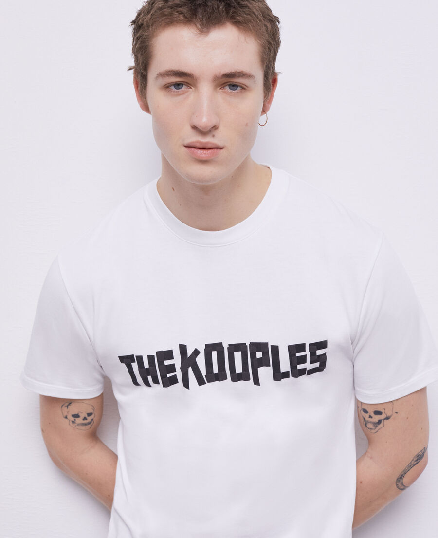 men's the kooples white logo t-shirt
