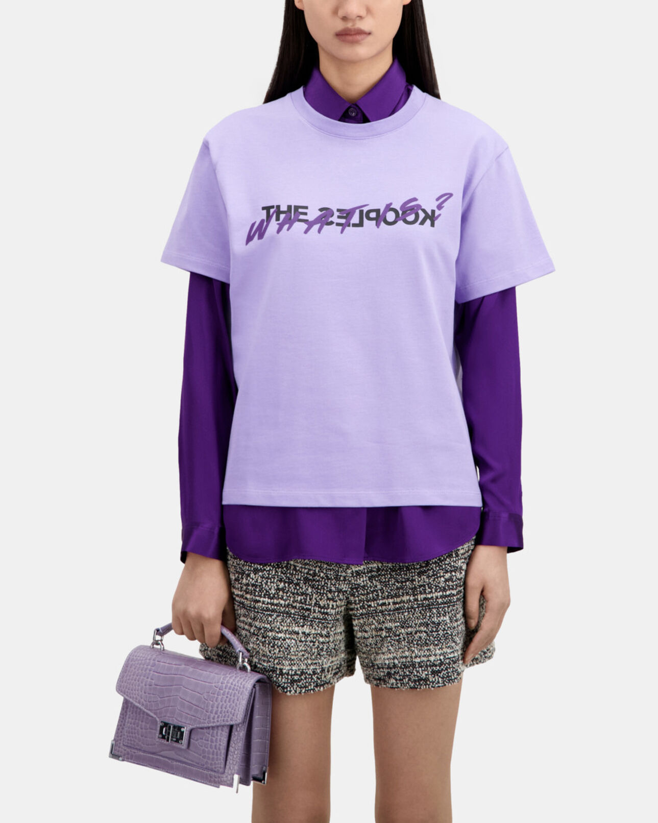 The Kooples WOMEN LIGHT PURPLE what is mauve t-shirt