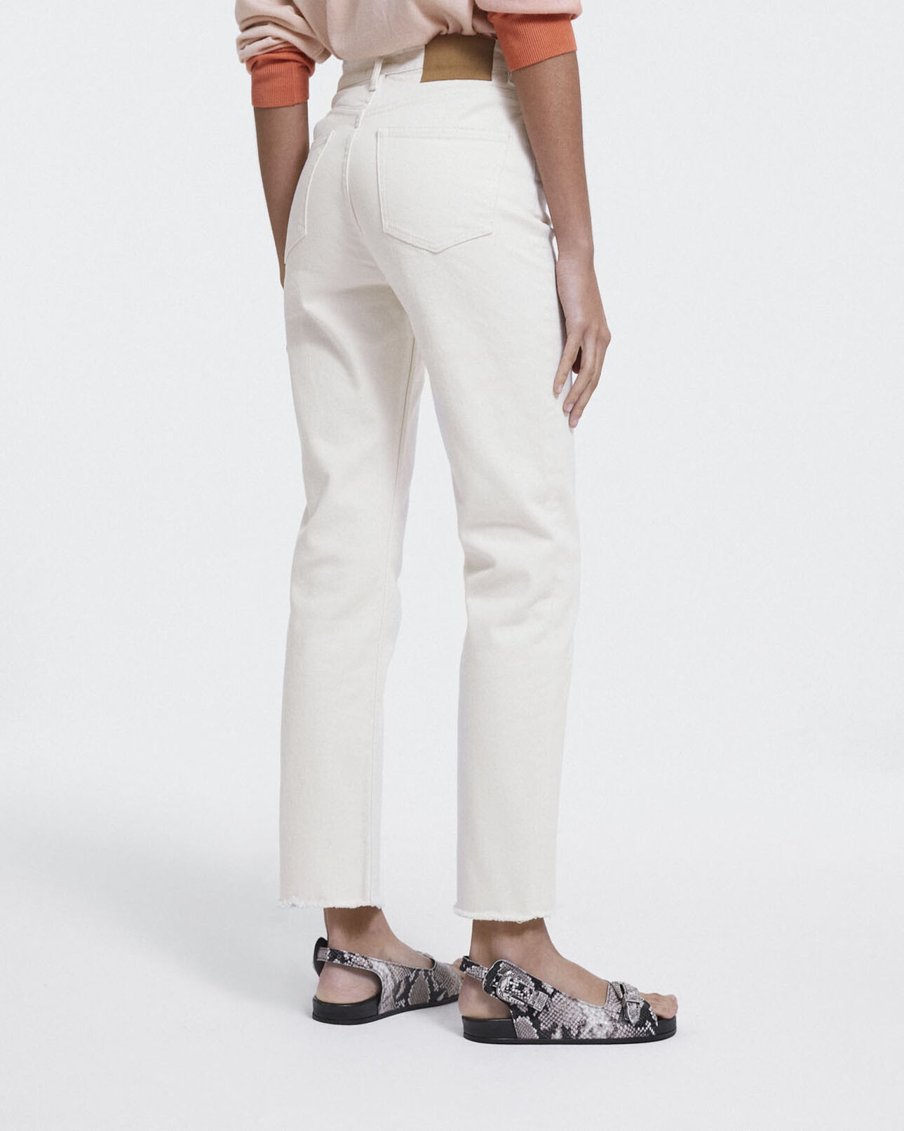 The Kooples FEMME NATURAL jean droit à bords francs