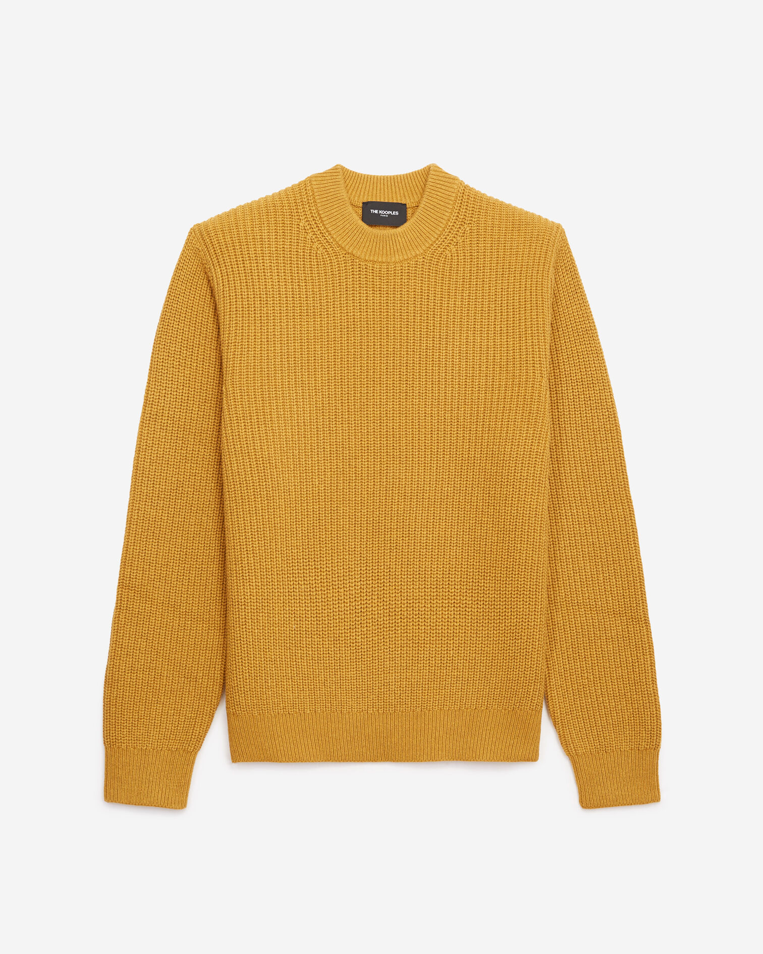 Pull coton jaune moutarde détail torsadé, YELLOW, hi-res image number null