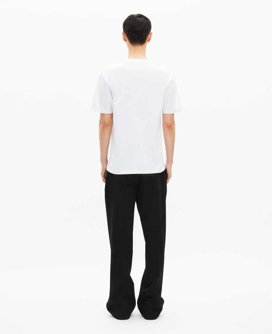 The Kooples H WHITE t-shirt with white screen print
