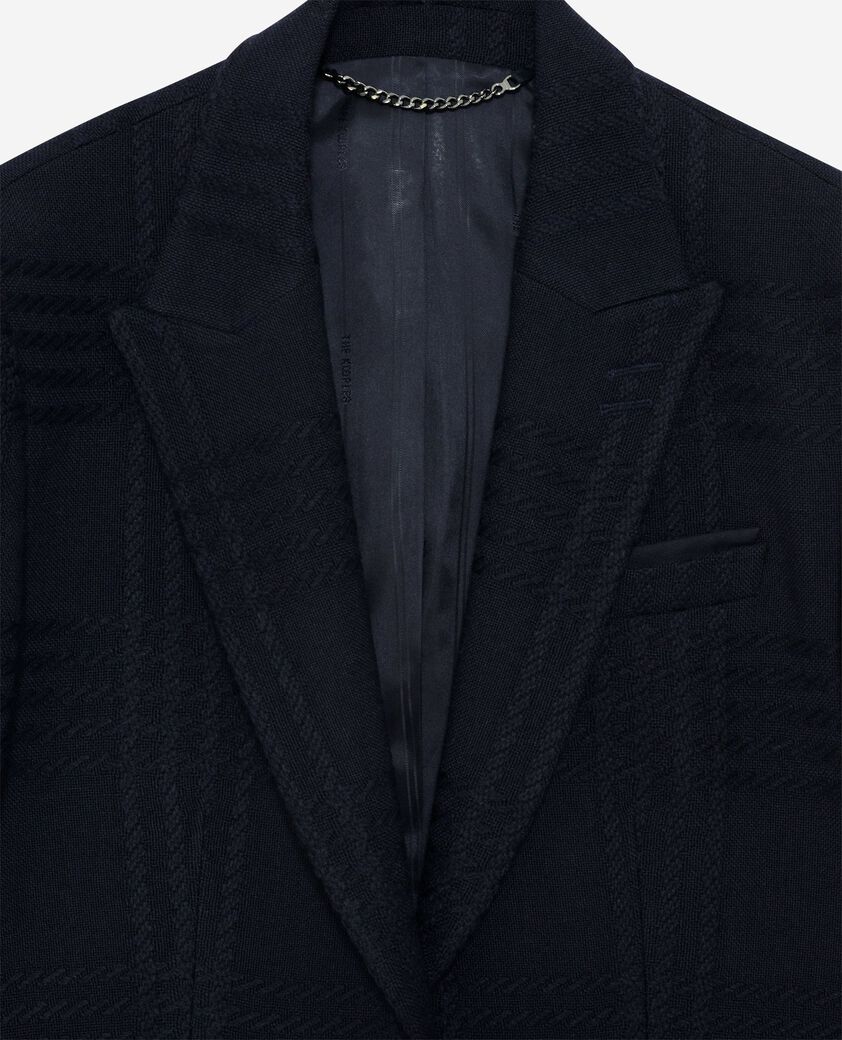 The Kooples WOMEN NAVY navy wool tweed jacket