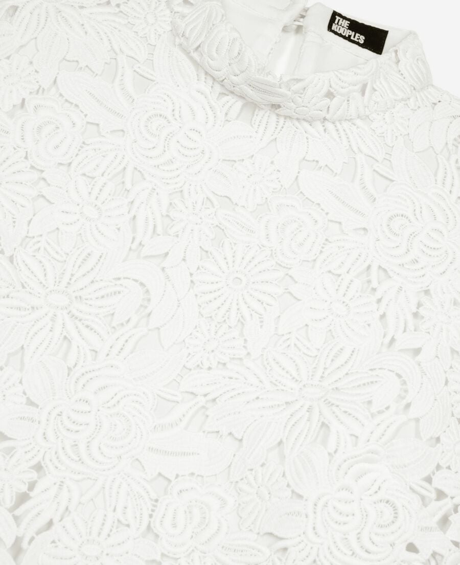 The Kooples F ECRU ecru floral lace top