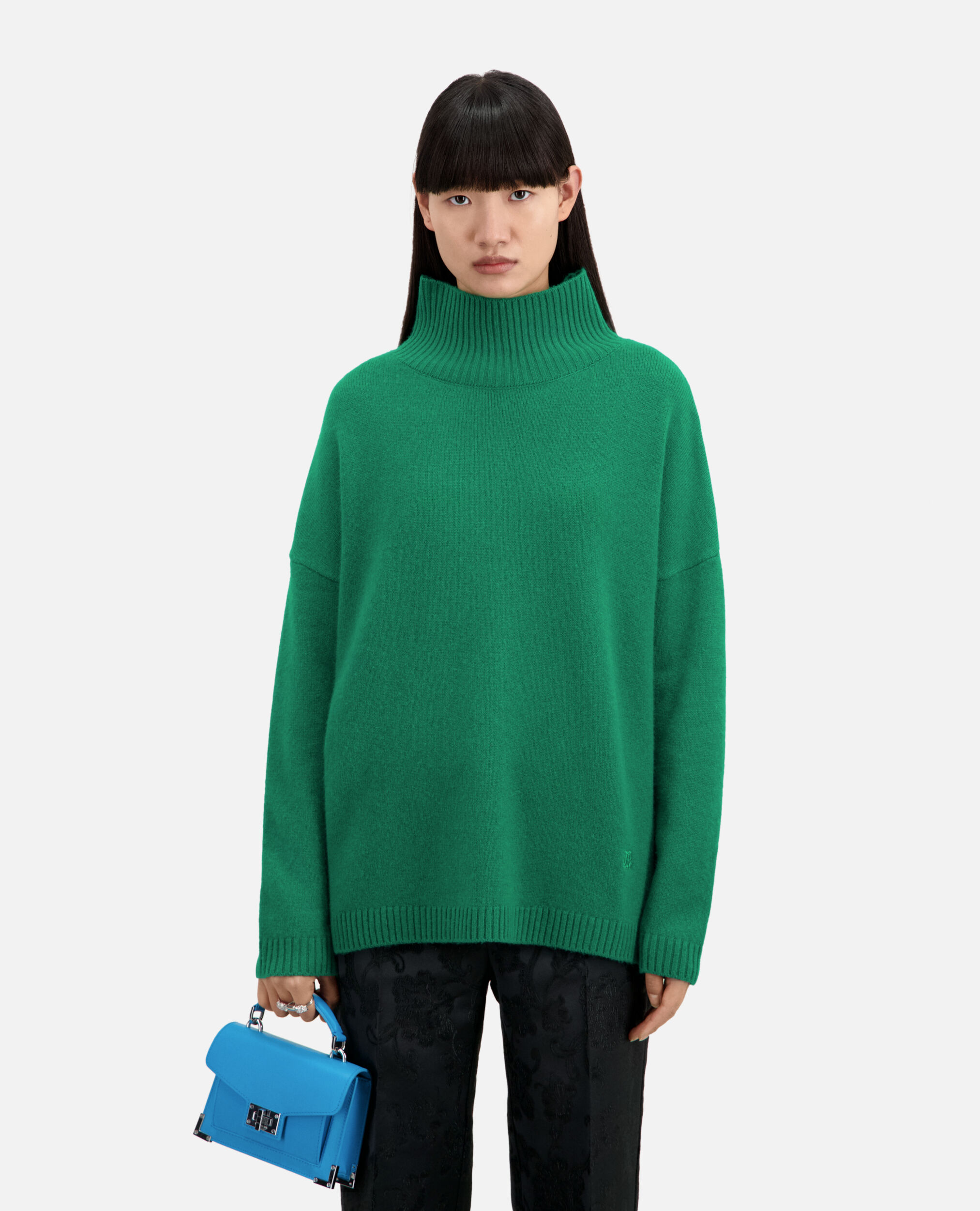 Green cashmere-blend sweater | The Kooples - US