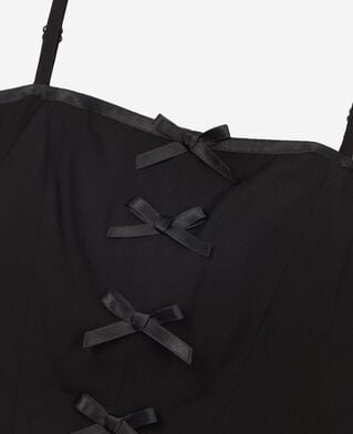 The Kooples FEMME BLACK top avec d&eacute;tails de n&oelig;uds noir