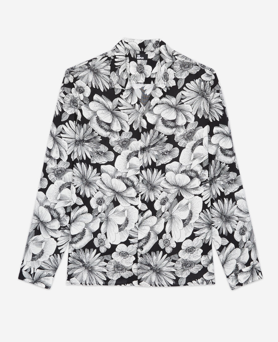 floral shirt with hawaiian collar