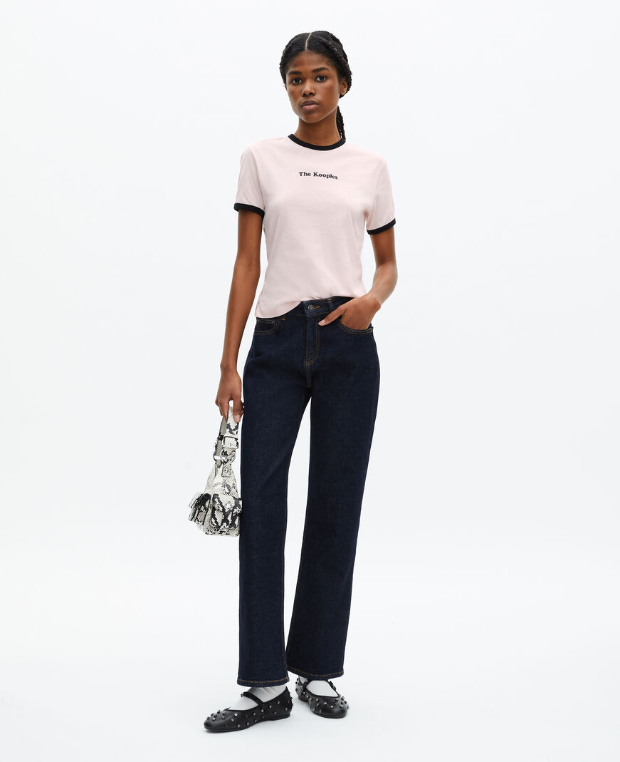 The Kooples WOMEN LILA t-shirt with pale pink screen print