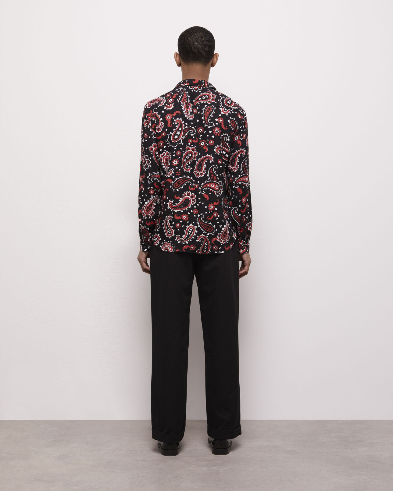 The Kooples MEN BLACK - RED printed shirt