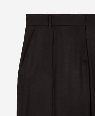 The Kooples F BLACK black wool wide-leg pants