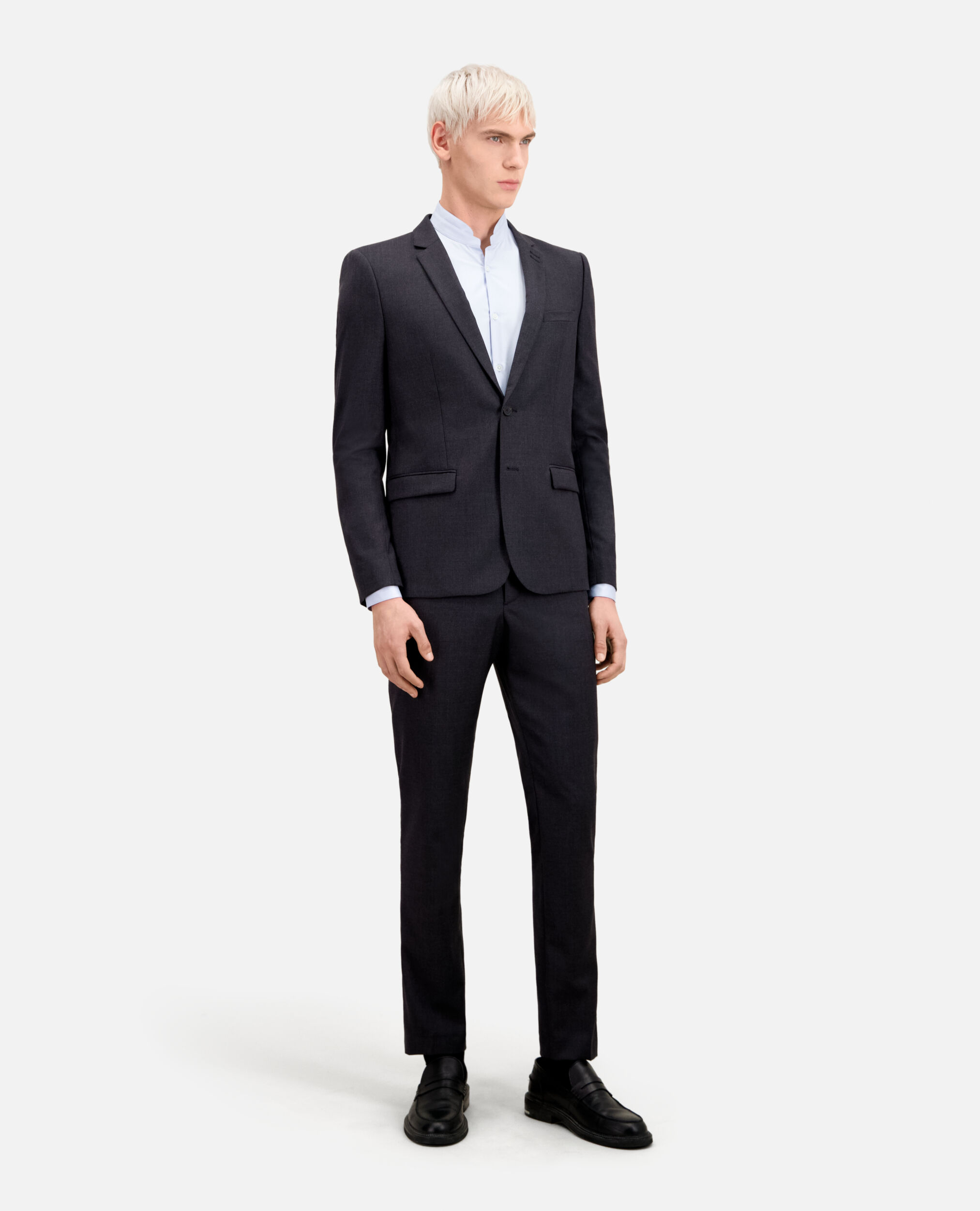 Gray wool suit jacket, GREY, hi-res image number null