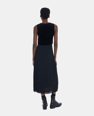The Kooples DAMEN BLACK langes schwarzes kleid